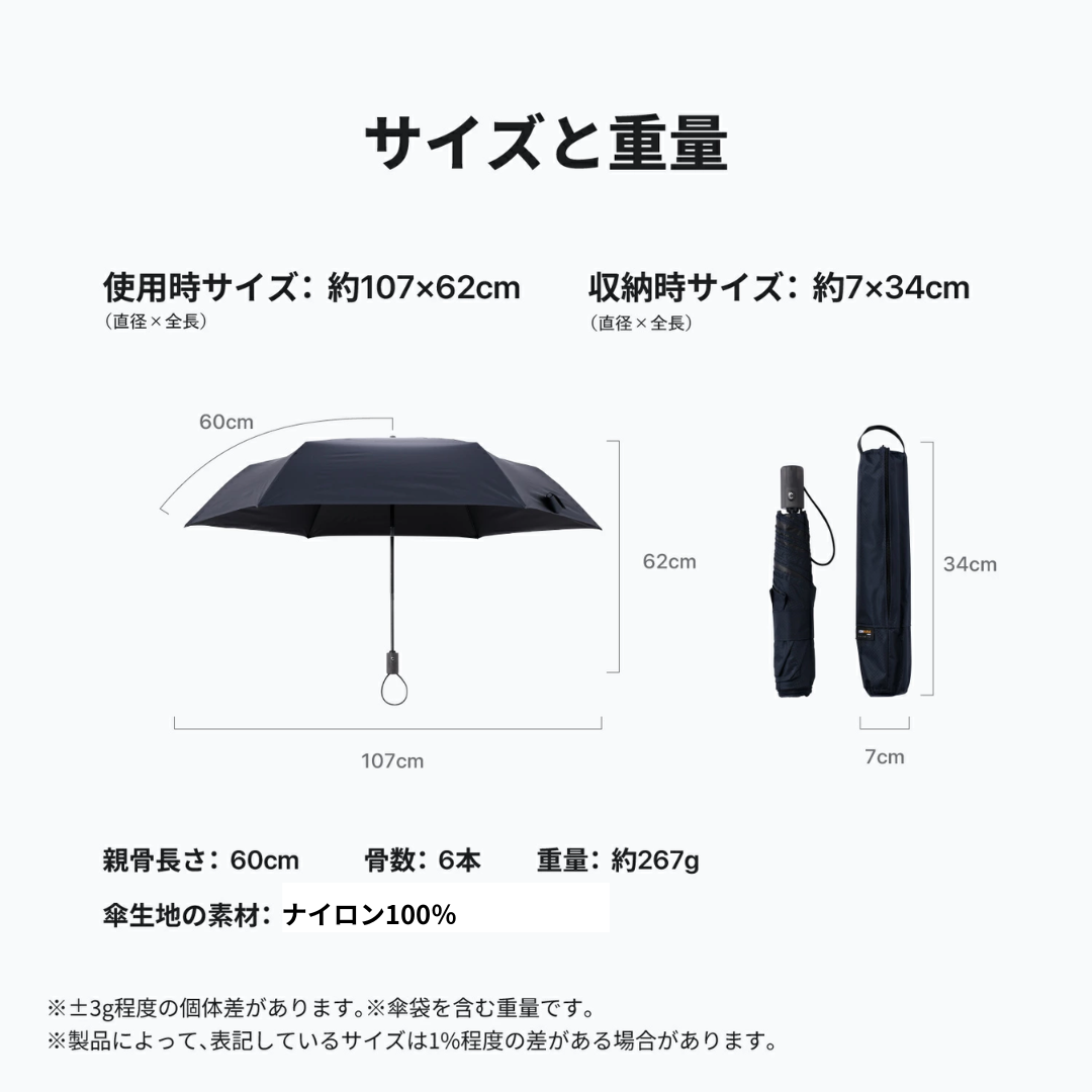 CORDURA 晴雨兼用傘